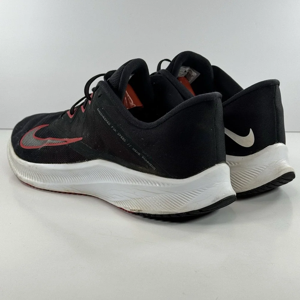 Nike Quest 3‎ Black University Red Sneakers Athletic Running Shoes Men's Size 13
